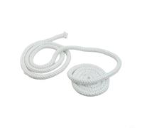 CYRENT Corda antincendio in fibra di vetro per stufe a legna, lunghezza 3 m, guarnizione bianca per porta del camino, camino, caldaia, forno industriale (12 mm x 300 cm di lunghezza)