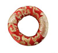 CYRENT Cuscino rotondo per campana tibetana in broccato di seta, realizzato a mano in Nepal, cuscinetti a forma di anello per un posizionamento sicuro delle ciotole sonore buddiste (10 cm)
