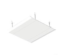 CYRENT Deflettore di ventilazione AC regolabile per controsoffitti sospesi, protezione per piante e animali domestici, installazione senza attrezzi, controllo della temperatura, 30 x 30 cm, bianco