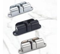 CYRENT Fermaporta magnetico silenzioso in lega di zinco con ventosa invisibile al tatto, per case moderne, controllo automatico, senza foratura, magnetico (bianco)