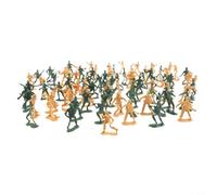 CYRENT Figure di uomini dell'esercito 100 pezzi Soldati Giocattolo Set Modelli in Plastica per Sandbox Battaglia Gruppo Gioco di Ruolo Apprendimento Giocattolo Educativo Altezza 4 cm