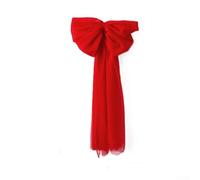 CYRENT Fiocco festivo in filato a rete da 60 cm, decorazione per la parte superiore dell'albero di Natale, per ghirlande e ghirlande natalizie (rosso chiaro)