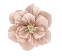 CYRENT Fiori di carta colorati pieghettati, fiori di carta tridimensionali, sfondo da parete, decorazione per la casa, matrimonio, compleanno, decorazione festiva (30 cm, rosa chiaro)