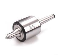 CYRENT Live Center Tornio a triplo cuscinetto contropunta in acciaio ad alto tenore di carbonio resistente all'abrasione rotazione regolare MT1 MT2 MT3 MT4 CNC lavorazione argento supporto (MT1)