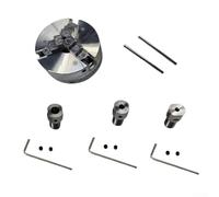 CYRENT Mandrino autocentrante in metallo a 3 ganasce con bulloni di montaggio, set professionale di utensili per smerigliatura da officina (5 mm)