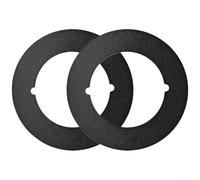 CYRENT Piastra di rinforzo per maniglia della porta, 8,9 cm, in acciaio inossidabile, antigraffio, piastra posteriore di riparazione per serrature a leva, bianco e nero, confezione da 2 (nero)