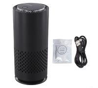 CYRENT Purificatore d'aria per auto, tecnologia anionica, filtro a 4 strati, detergente silenzioso portatile per veicoli e casa, design con presa d'aria a 360° (nero)