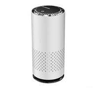 CYRENT Purificatore d'aria per auto, tecnologia anionica, filtro a 4 strati, detergente silenzioso portatile per veicoli e casa, design con presa d'aria a 360° (bianco)