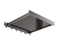 CYRENT Retino retrattile in lega di alluminio, pieghevole, per balcone, camera da letto, bagno (grigio)