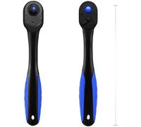 CYRENT Set di chiavi a cricchetto a 72 denti, 3 pezzi, 1/4 3/8 1/2 per | Manico ergonomico curvo, impugnatura in gomma sicura, controllo confortevole, riduzione dell'affaticamento della mano