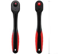 CYRENT Set di chiavi a cricchetto a 72 denti, 3 pezzi, 1/4 3/8 1/2 per | Manico ergonomico curvo, impugnatura in gomma sicura, controllo confortevole, riduzione dell'affaticamento della mano