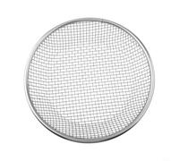 CYRENT Setaccio per terriccio da giardino, in ferro zincato, per rocce, ghiaie, diametro superiore 30 cm, adatto per secchi da 5 galloni, include guanti da 2 mm/6 mm/10 mm (6 mm)