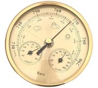 CYRENT Stazione Meteo 3-in-1 Barometro 130MM Monitor di umidità Temperatura Interna Movimento Meccanico Strumento Previsioni Meteo Casa