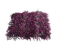 CYRENT Tappetino artificiale per prato, siepe, recinzione, fogliame, casa, giardino, parete, decorazione per matrimoni, 40 x 60 cm (viola scuro)