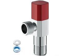 CYRENT Valvola ad angolo in ottone con uscita di ingresso a 3 vie per sistemi di scaldabagno, include valvola di ritegno per evitare il riflusso e filettatura estesa per installazione a prova di