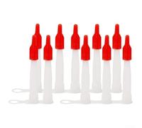 CYRENT Vite in silicone richiudibile per cartucce di mastice, previene l'intasamento degli ugelli, tappo sigillante ermetico, in plastica, adatto per cartucce EU3, facile da installare, rosso e bianco