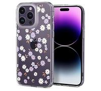 CYRILL di Spigen Cecile Cover Compatibile con iPhone 14 Pro 6.1" (2022) Fiore Fiori Trasparente TPU Bumper Custodia - Sogna Margherita