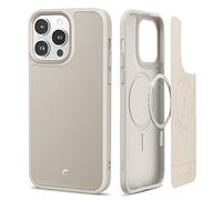 CYRILL di Spigen Kajuk Mag [Ricarica Magnetica] Cover Compatibile con iPhone 14 Pro Max 6.7" (2022) Custodia TPU Bumper Protettiva Antiurto in Pelle PU Premium - Cream