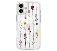 CYRILL Spigen UltraSheer Mag P2M Progettazione stampato Custodia Compatible con iPhone 16 Plus TPU, PC | (Clear) - Flower Garden