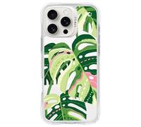 CYRILL Spigen UltraSheer Mag P2M Progettazione stampato Custodia Compatible con iPhone 16 Pro TPU, PC | (Clear) - Monstera Leaves