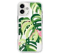 CYRILL Spigen UltraSheer Mag P2M Progettazione stampato Custodia Compatible con iPhone 16 TPU, PC | (Clear) - Monstera Leaves