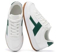 CYRUWOSH Sneaker da donna in pelle, scarpe combinate da donna, scarpe basse per il tempo libero