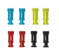 CYSKY 2 in 1 Tappi Valvola Presta con Funzione di Smontare del Nucleo Della Valvola, Copri Valvola Presta Tubeless per Bicicletta, Leggero, Durevole, Comodo (8 pezzi (Nero & Rosso & Blu & Verde))