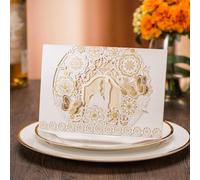 CYSKY 20 Pezzi Set di Biglietti di Invito per Matrimonio con Carta Stampabile Vuota e Buste per Matrimonio, Fidanzamento, Anniversario