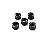 CYSKY Bulloni Corone Singola per Bici 5 Pezzi M8 Lega Acciaio Corona Viti per Bici da Strada, MTB, BMX (Nero/Rosso/Blu)