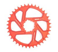 CYSKY Corona a montaggio diretto, 32T, 34T, 36T, 38T, 40T, 3 mm, offset, denti stretti e larghi, CNC 7075, per guarnitura con interfaccia SRAM GXP (rosso, 38T)