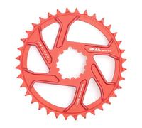 CYSKY Corona a montaggio diretto, 32T, 34T, 36T, 38T, 40T, 3 mm, offset, denti stretti e larghi, CNC 7075, per guarnitura con interfaccia SRAM GXP (rosso, 36T)