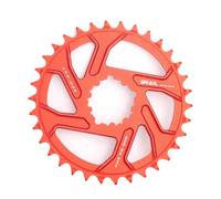 CYSKY Corona a montaggio diretto, 32T, 34T, 36T, 38T, 40T, 3 mm, offset, denti stretti e larghi, CNC 7075, per guarnitura con interfaccia SRAM GXP (rosso, 34T)