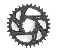 CYSKY Corona Direct Mount 32 34 36 38 40 Denti 3mm Offset, Stretta e Larga CNC 7075 Corona per Bici per Guarnitura SRAM GXP Interface (Nero, 32 Denti)