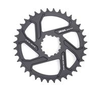 CYSKY Corona Direct Mount 32 34 36 38 40 Denti 3mm Offset, Stretta e Larga CNC 7075 Corona per Bici per Guarnitura SRAM GXP Interface (Nero, 36 Denti)