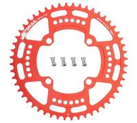 CYSKY Corona per Bici 104 BCD 40 42 44 46 48 50 52 Denti Monocorona Stretta e Larga con Bulloni per Pignoni per Bici da Corsa, Bicicletta da Montagna, MTB, Ebike, Gravel (Rosso, 52 Denti)