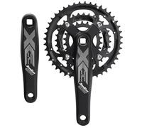 CYSKY Guarnitura 3 x 9/10 velocità 170mm 104/64 BCD Set di pedivelle 44-32-22T/42-32-24T Guarnitura per bicicletta da strada MTB BMX Compatibile con Shimano, SRAM, FSA, Gaint (9 Velocità 44-32-22T)