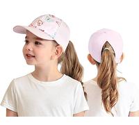 Cysocool Cappello da baseball a coda di cavallo per bambini 3-8 anni, da ragazza e ragazzo, da golf, con visiera, cappellino da sole, protezione UV, cappello da sole, parasole, cappello estivo, junior