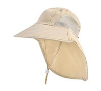 Cysocool Cappello da sole Safari per bambini, con protezione per il collo, 4-13 anni, con tesa larga, UPF 50+, protezione solare per bambini, per bambini, per spiaggia, ciclismo, legionario, cachi,