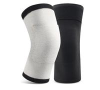 Cysocool Ginocchiere termiche da uomo e da donna in velluto con tasca termica, ginocchiere elastiche antiscivolo con fascia elastica, extra morbide, ginocchiere invernali, sollievo dal dolore