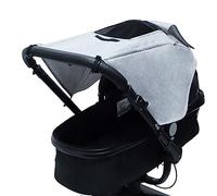 Cysocool Parasole universale per carrozzina e carrozzina, parasole anti-UV, blocca il 99% dei raggi UV, tenda oscurante aiuta il pisolino del bambino | Finestra superiore di sicurezza