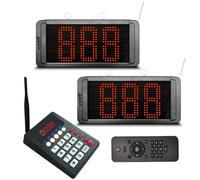 CYSSJF Elimina Code Due Display | 2x Eliminacode Display 3 Cifre+ 1xTastiera | Chiamta Numeri Fila| Eliminacode Digitale Per Ristorante/Ospedale/Negozio/Farmacia/Supermercato