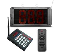 CYSSJF Eliminacode Display (Chiamata in Italiano) con Tastiera e Telecomando | Kit Completo Digitale 3 Cifre | Per Indicazione Numero di Coda in Ambulatoro, Poste, Supermercato, Trattoria, Osteria