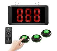 CYSSJF Eliminacode Display | Chiamata in Italiano | Schermo Ampliato | 3 Cifre Eliminacode, Elimina Code Digitale, Chiamta Numeri Fila (K-D100+O1)