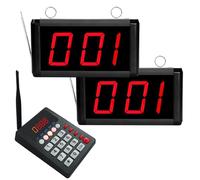CYSSJF Eliminacode Due Display | 2x Eliminacode Display 3 Cifre+ 1xTastiera | Chiamta Numeri Fila| Eliminacode Digitale Per Ristorante/Ospedale/Negozio/Farmacia/Supermercato