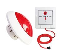 CYSSJF Kit Allarme Bagno Disabili | SOS Bagno, Campanello Emergenza Bagno, Chiamata di Emergenza | Per Bagno/WC/Area Doccia (1x Pulsante a Tirante+1xSuoneria)