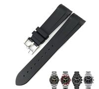 CYSUE Cinturino in gomma Silione 20mm 22mm per Tudor Black Bay 1958 GMT 41mm Pelagos Blu Arancione Nero Cinturino sportivo Strumenti regalo(Black pin,22mm)