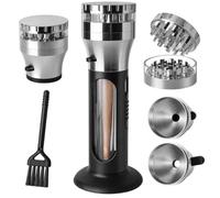 CYT PRIME DESIGN Tritacarne elettrico da 8,9 cm, portatile, per macinare erbe, spezie, aglio, cipolla ecc., ricaricabile tramite USB, ad alta efficienza, con imbuto e cucchiaio