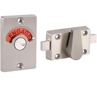 CYTGOUPER 1 serratura con indicatore di chiusura, in lega di zinco, per porta del bagno, serratura per porta del WC per spessore della piastra applicabile 12-18 mm per servizi igienici pubblici