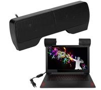 CYTGOUPER Altoparlante per laptop audio da 3,5 mm alimentato tramite USB, monitor cablato portatile Soundbar Audio stereo con clip per schermo per monitor Notebook Tablet TV