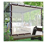CYTZS Tenda Trasparente per Esterni Antivento Pannello di Telone Pergola con Occhielli Telone Impermeabile in PVC, per Portico Gazebo, Personalizzabile(6x1.8m)